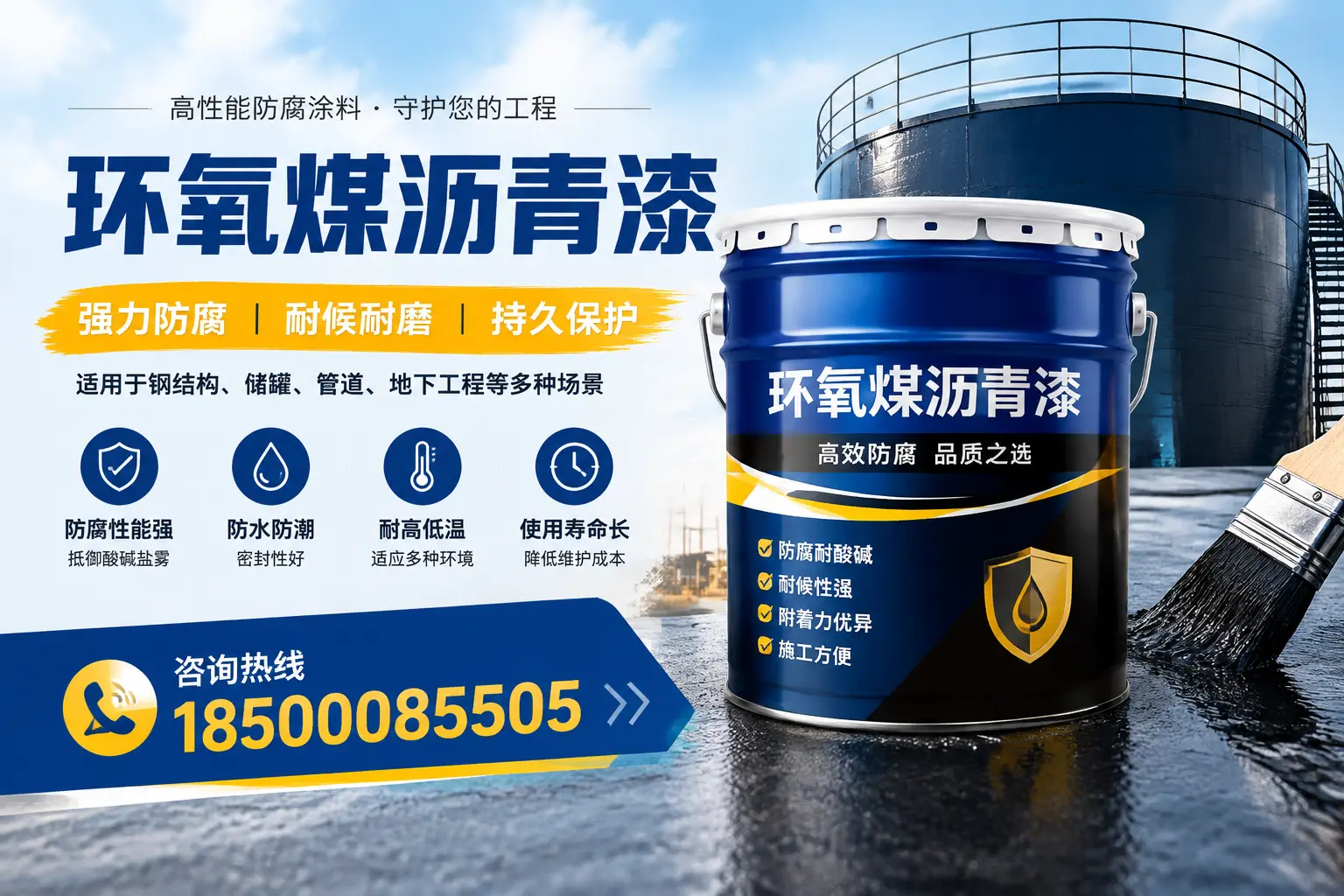 环氧煤沥青漆在工业中的应用,六盘水企业的选择